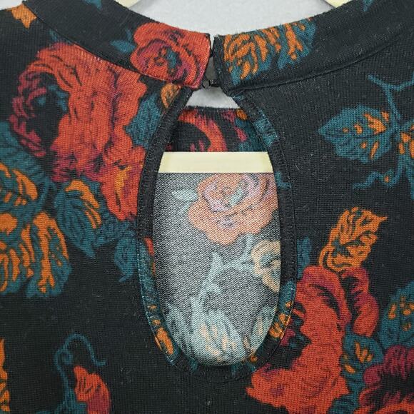 ModCloth 3X Long Sleeve Midi Dress Dark Floral Fairy Grunge Modest Casual Fall - Picture 10 of 10